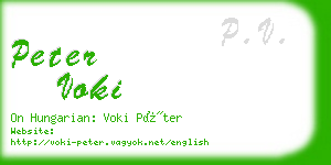 peter voki business card